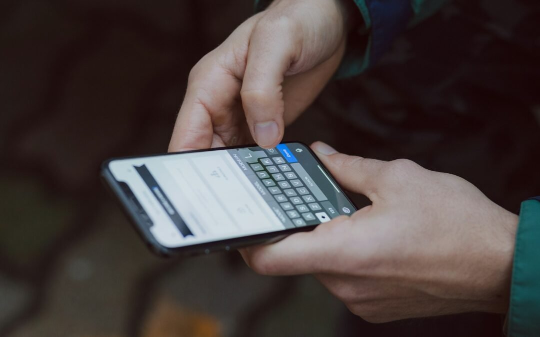 Person using a smartphone